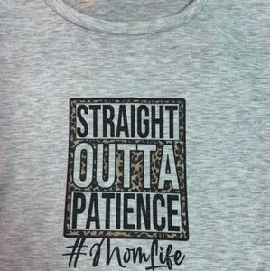 NWOT Bobbie Brooks Brand Handmade XL Patience Mom Life Shirt